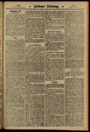 Zweite Ausgabe vom Dienstag, den 03. Juni 1913.