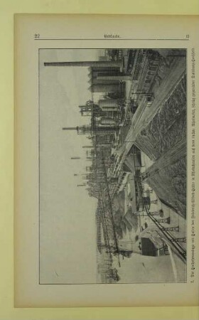 Die Hochofenanlage mit Hafen der Friedrich-Alfred-Hütte in Rheinhausen auf dem linken Rheinufer, schräg gegenüber Duisburg-Hochfeld