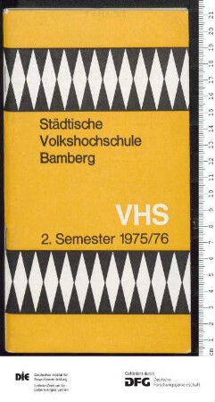 Programm 2. Semester 1975/1976