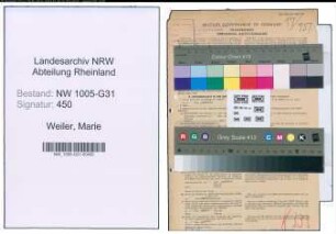 Entnazifizierung Marie Weiler , geb. 30.12.1884 (Gastwirtin)