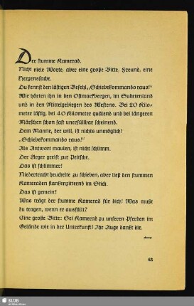 [Der stumme Kamerad]