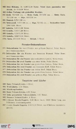 Fenster-Dekorationen (Nr. 971-979)