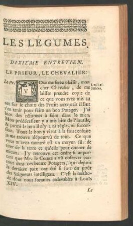 Dixième entretien.