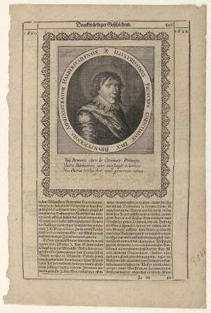 Bildnis des Christianvs, Herzog von Braunschweig-Lüneburg