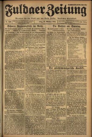 Ausgabe vom Dienstag, den 27. Oktober 1925.