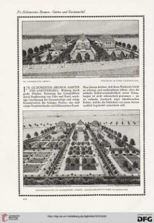 Fr. Gildemeister-Bremen: Gärten und Gartenmöbel