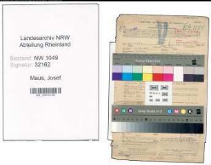 Entnazifizierung Josef Maus , geb. 01.12.1897 (Steuerberater)