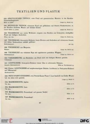Textilien und Plastik (Nr. 384-401)