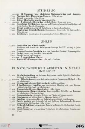 Steinzeug (Nr. 585-604)