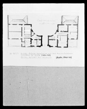 Paris, Palais Royal, Grundriss der Gartenfassade