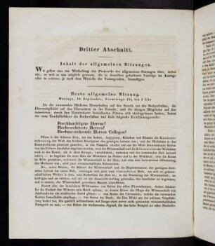 42-57, Erste allgemeine Sitzung