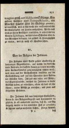 21. Von der Religion der Indianer