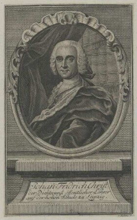 Bildnis des Johann Fridrich Christ