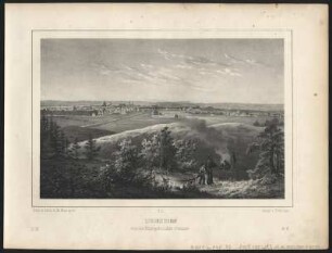 Ansicht von Dresden von der Königsbrücker Straße aus, Lithographie, um 1840 : Bürger, R. : Dresden : von der Königsbrücker Strasse / Gez. u. lith. v. R. Bürger. - [S.l.] : [F. Weider] , [um 1840]. - 1 Kunstbl. : Lithogr. ; 23 x 15 cm. - Zählung: L III. B II