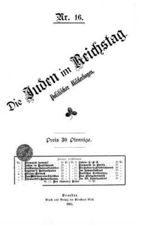Die Juden im Reichstag