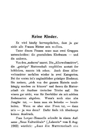 Keine Kinder.