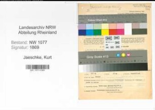 Entnazifizierung Kurt Jaeschke , geb. 10.11.1921 (Polizist)
