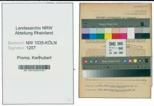 Entnazifizierung Karlhubert Proma , geb. 11.10.1893 (Kaufmaennischer Angestellter)