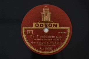 Der Troubadour : "Dort verlebt' ich trübe Stunden" / (Verdi)