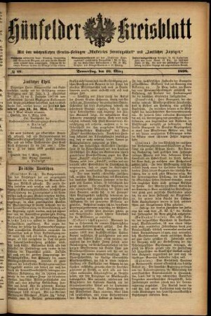 Ausgabe vom Donnerstag, den 10. März 1898.