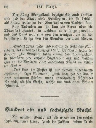 Hundert ein und sechszigste Nacht
