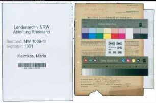 Entnazifizierung Maria Heimkes , geb. 04.06.1910 (Einzelhaendlerin)