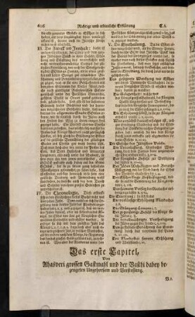 606-614, Das erste Capitel