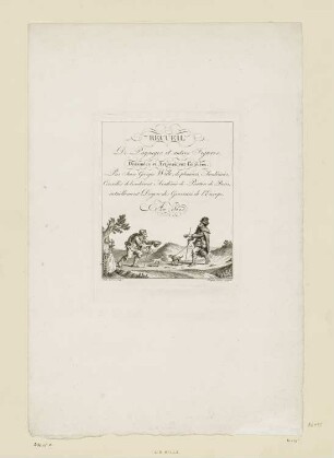 Zwei Blinde, Titelblatt der Folge "Varietés de gravures"