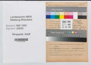 Entnazifizierung Adolf Struppeck, geb. 07.02.1885 (Postinspektor)