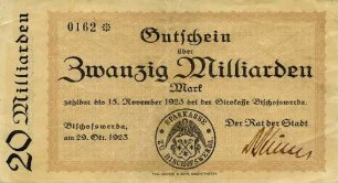 Gutschein - 20 Milliarden