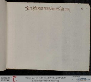 >Zum Hindern vnnd Hinder Darms< (nur Überschrift)