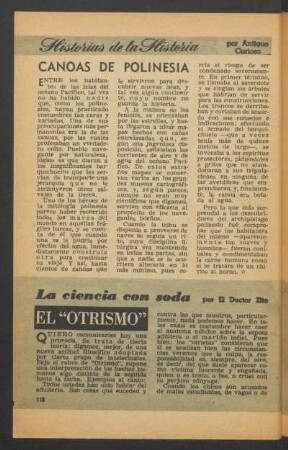 El "Otrismo" : La ciencia con soda