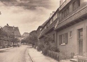 Am Grünen Zipfel : Dresden-Hellerau. Westliche Gartenseite der Straße Am Grünen Zipfel