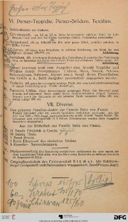 VI. Perserteppiche, Perserbrücken, Textilien (Nr. 511-517)