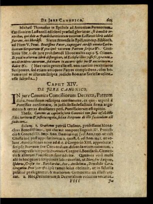 Caput XIV. De Jure Canonico.