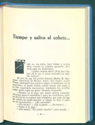 Tiempo y saliva al cohete...