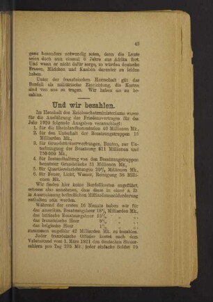 Und wir bezahlen.