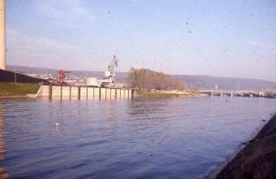 Deizisau, Anlegestelle Neckarwerke, flussabwärts