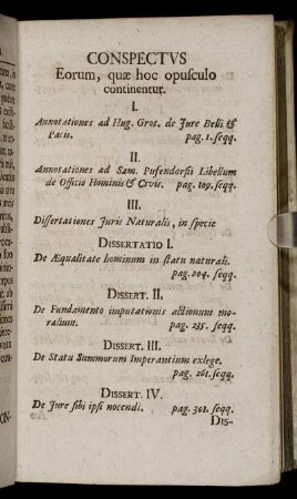 Conspectus Eorum, quæ hoc opusculo continentur.