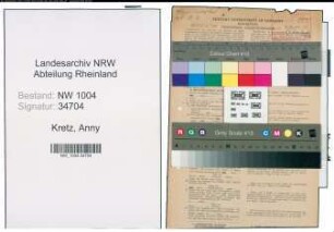 Entnazifizierung Anny Kretz , geb. 13.04.1920 (Stenotypistin)