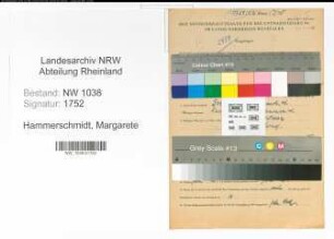 Entnazifizierung Margarete Hammerschmidt , geb. 02.07.1907 ()