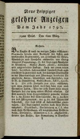 19tes Stück. Den 6ten März.
