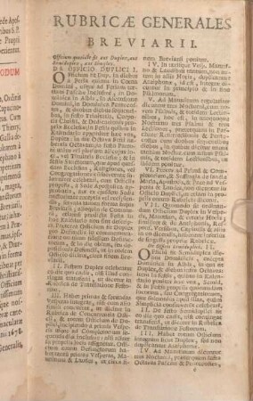 Rubricae Generales Breviarii.