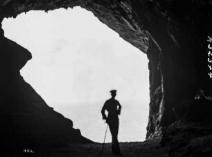 Coves d’Artà : Mann in einer Höhle in Artà