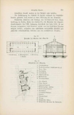 Fig. 23. Bracke im Garten der Charité ; Fig. 24. Situation der Charité