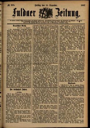 Ausgabe vom Freitag, den 16. Dezember 1887.