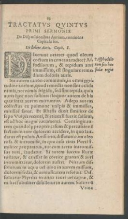 Tractatus Quintus Primi Sermonis.