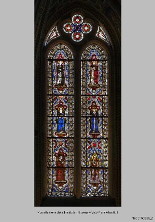 Fenster B-III, B-II und B-I der Katharinenkapelle : Fenster B-I