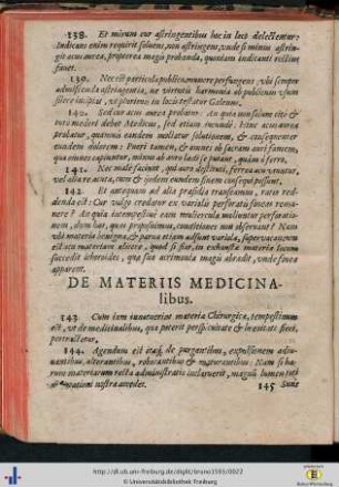 De materiis medicinalibus.