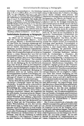 Sozialistische Erziehung u. Pädagogik